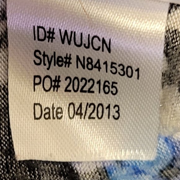 ❣️HP❣️Ellen Tracy black/blue print flutter sleeve soft chemise sleepwear sz: M - Picture 6 of 7